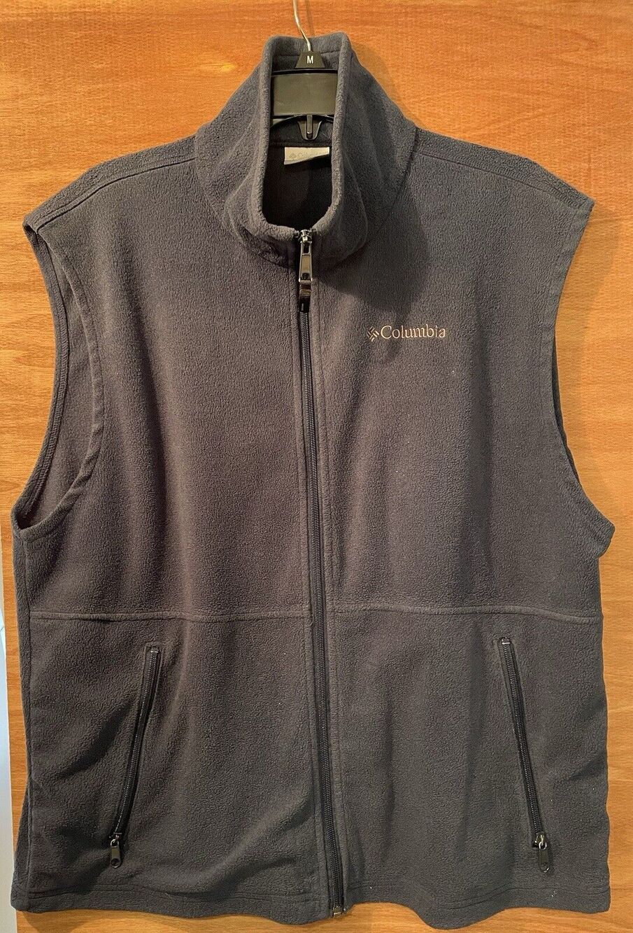 Columbia Vest Men’s Size L Navy Fleece Zippered Pockets